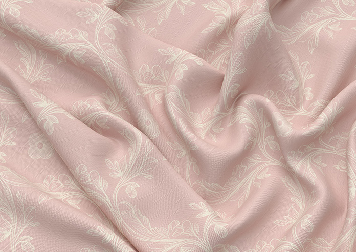 Trellis Prints, Vine and Bloom Rosies Pink - Twist&Fit Roman Blind - Image 4